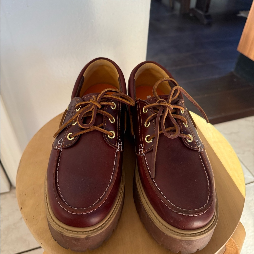 Timberland Platform Lug Sole Leather Loafers